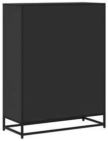 fekete szerelt fa könyvszekrény 80,5x35x107,5 cm