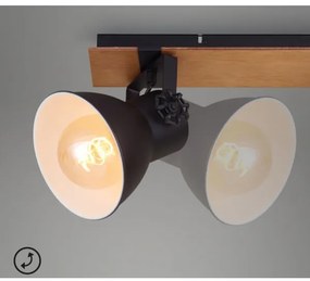 Briloner 2742-035 - Spotlámpa SPOTLIGHT 3xE27/40W/230V fekete/barna