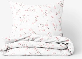 Goldea pamut ágyneműhuzat - cseresznyevirágok 240 x 220 és 2db 70 x 90 cm