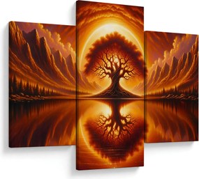 Kép – Fa a véres napban (90x60 cm)