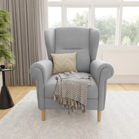 Világosszürke füles fotel Swan – Ropez