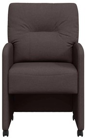 Kerekes Étkező Székek 2 pcs sötétbarna 57 x 67 x 95 cm szövet