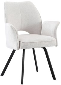 MAZZONI EXPORT TULIP Világos Beige (UF980-02 szövet) - MODERN KÁRPITOZOTT KARFÁS SZÉK NAPPALIBA/ÉTKEZŐBE/LOFT IRODÁBA