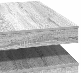 szürke sonoma dohányzóasztal 360 fokban forgatható 90x90x34,5cm