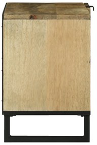 TV Szekrény - 80x31.5x46 cm Tömör Mangó és Mérnöki Fa