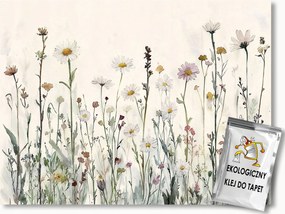 Fotótapéta Flizelina Akvarell Kert Rét Színes Virágok 254x184 ragasztó