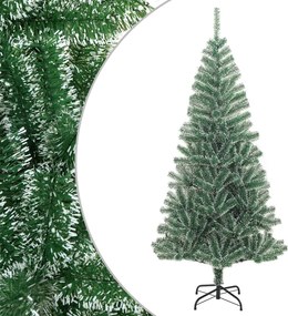 vidaXL zöld műkarácsonyfa hóval 210 cm