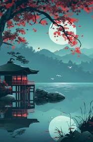 Poszter 56,6x86,4cm Japán pavilon