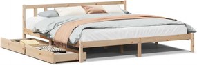 vidaXL tömör fenyőfa ágy matrac nélkül 200 x 200 cm