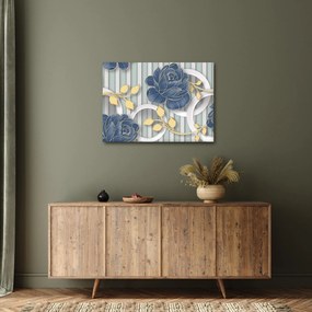Kép - Rózsák és körök (70x50 cm)