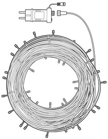 Nedis WIFILX01C84 - LED RGB Kültéri lánc 84xLED/8 funkció 13m IP65 Wi-Fi Tuya