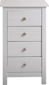 Fehér borovi fenyő magas komód 46x80 cm Berna – Marckeric