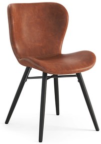 MAZZONI EXPORT ALTEA Műbőr Retro Brandy/ fekete lábak - MODERN SZÉK NAPPALIBA/ÉTKEZŐBE/KONYHÁBA/IRODÁBA