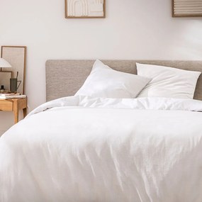 Fehér kétszemélyes-hosszabbított háromrészes pamut ágyneműhuzat 240x220 cm Meline – douceur d'intérieur