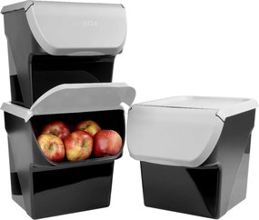 3x Tárolóedény Zöldség Gyümölcs hagyma burgonya fokhagyma konyhai tárolás