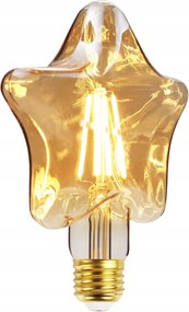 Dekoratív izzó Led Csillag E27 4W Meleg 2300K Amber Filament Izzó