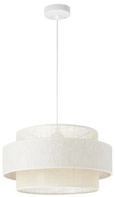 BOHO zsinóros függőlámpa 1xE27/60W/230V, átm. 40 cm, krémszínű/juta