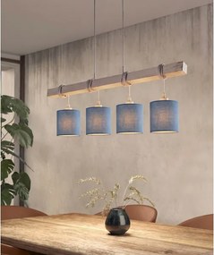 BRILAGI - NUBILA LED csillár kábellel 4xE27/60W/230V szürke/sötétkék