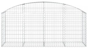 vidaXL íves horganyzott vas gabion kosár 200x50x80/100 cm