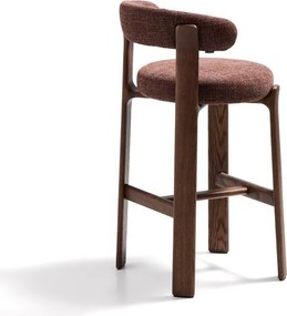 Barna-sötét natúr színű kőrisfa bárszék (ülésmagasság 75 cm) Granite – Kave Home