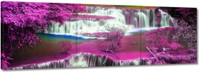 Vászonkép 60x20 Lila vízesés