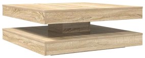 sonoma tölgy dohányzóasztal 360 fokban forgatható 90x90x34,5 cm