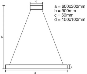 LED állítható fényerejű csillár kábellel LED/80W/230V 3000-6500K + DO