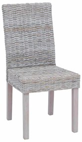 Étkezőszék 2 pcs Fehér Mosás 45 x 54 x 93 cm Tömör Mahagóni Fa