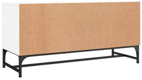 fehér TV-szekrény üvegajtókkal 102 x 37 x 50 cm