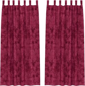 vidaXL Bársonyfüggönyök függönyökkel 2 pcs bordó 260 x 140 cm Bársony