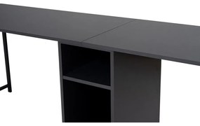 Íróasztal Twin Study Desk - Antracit, Fekete