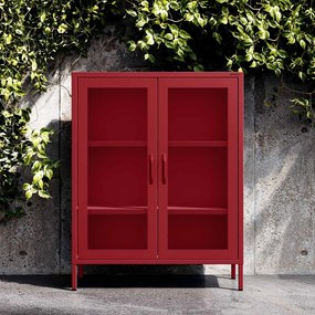 Vitrin GINA, 800 x 1015 x 400 mm, Modern: piros