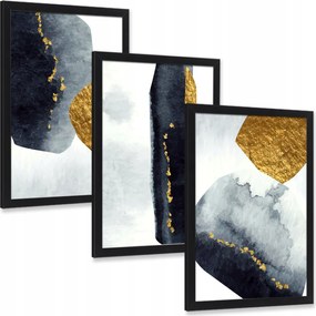 Vászonkép szett Absztrakt modern minták körök formák triptichon 40x30 cm