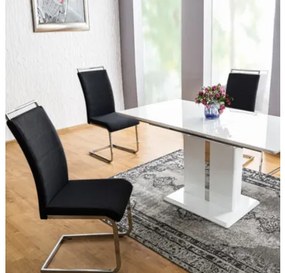 Szék H441 VELVET fekete váz / fekete kárpit. 117