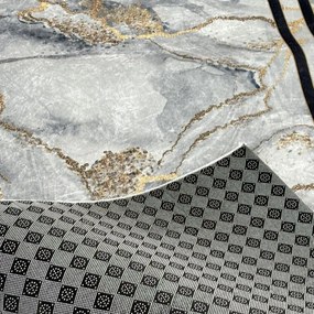 Konyhai ezüst, klasszikus mintás futószőnyeg méterben 80 cm