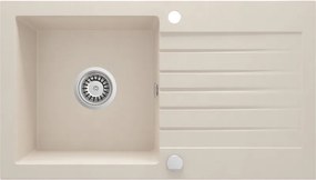 Zorba gránit mosogató_beige _1 medence+csepegtető