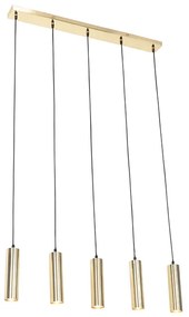 Modern sárgaréz függő lámpa 5 lámpa - Jeana