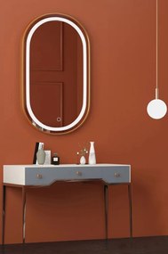 Tükör LED OLL 60x90 cm Brush Gold