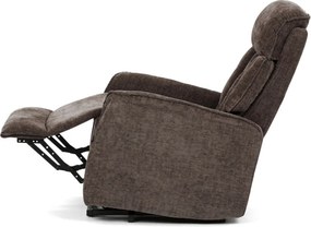 Barna elektromos relaxfotel kábeles vezérléssel, szövet kárpitozással, TV-H9727 BR2