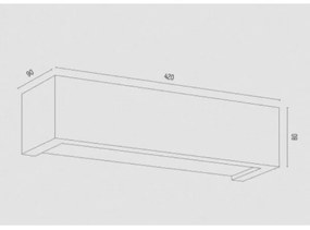 Argon 7169 - Fali lámpa CASERTA 2xE27/15W/230V 42 cm
