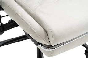 Irodai/gamer szék, fehér/fekete, teherbírás 150 kg, PAPIBAS