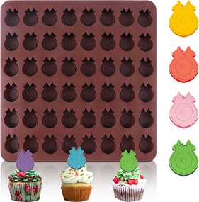 Szilikon Forma bonbonokhoz, pralinékhoz, jégkockához Koszorú alakú 48 férőhelyes