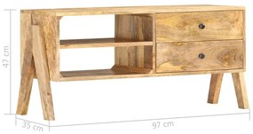 tömör mangófa TV-szekrény 97 x 35 x 47 cm