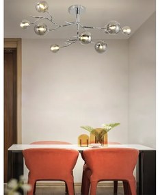 Brilagi - LED Felületre szerelhető csillár MISTEL 9xG9/3W/230V fényezett króm/füstös