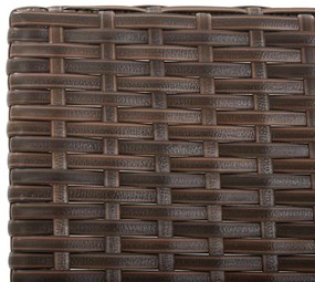 barna polyrattan kerti pad párnával 176 cm