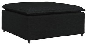 fekete moduláris kanapé lábzsámoly modul 100x100x48 cm