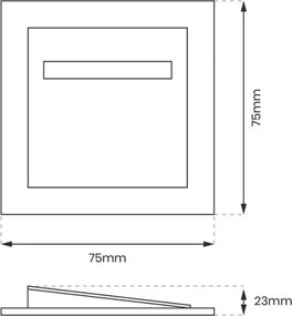 Eko Light FERO EKS627 Beépíthető lépcsőházi lámpa 1x0.6W/LED 4000K 14lm IP20