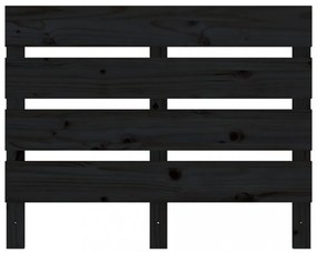fekete tömör fenyőfa ágykeret 75x190 cm (Small Single)