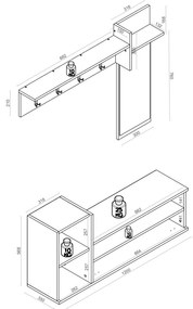 Előszobafal  Wisconsim (antracit + tölgy) . 1102648