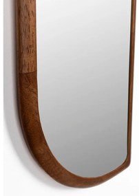 Fali tükör tömörfa kerettel 26x120 cm Nyko – White Label